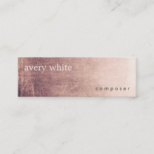 Creative Minimalist Aged Texture Look Mini Business Card