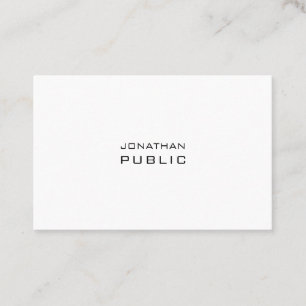 Creative Minimalist Design Modern Fine Plain Chic Business Card
