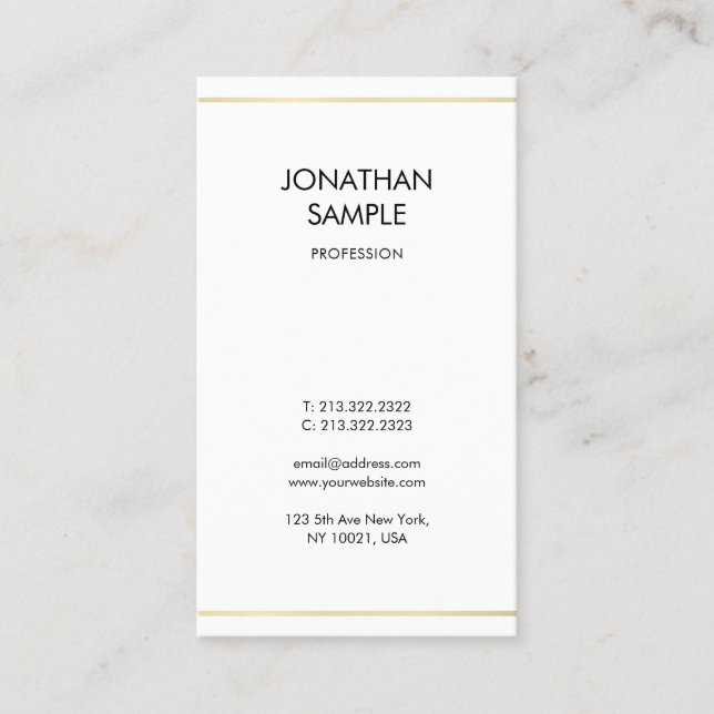 Creative Minimalist Design Modern Professional Business Card (Front)