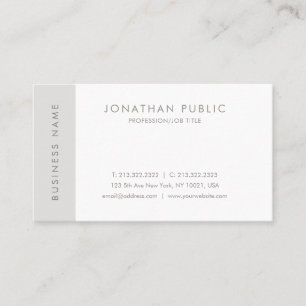 Creative Minimalist Design Modern Simple Plain Top Business Card
