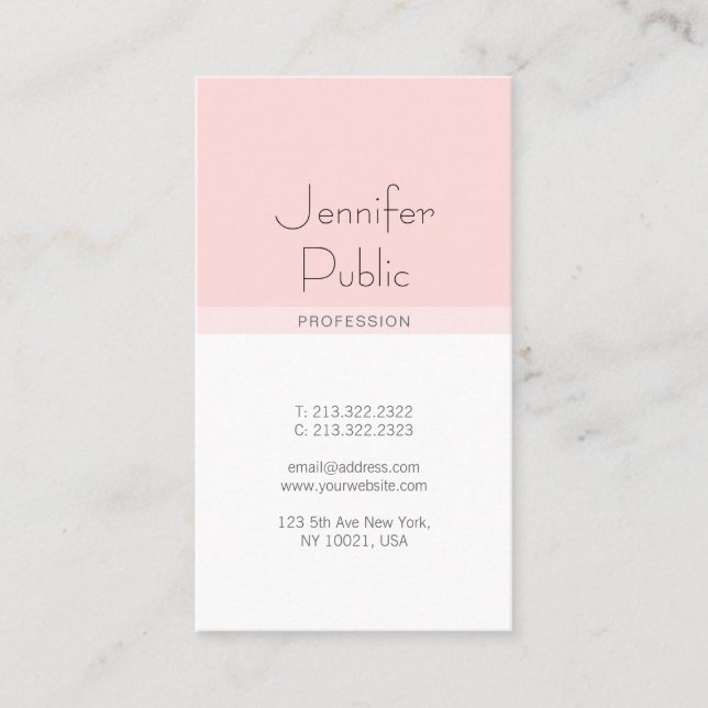 Creative Minimalist Luxury Design Professional Business Card (Front)