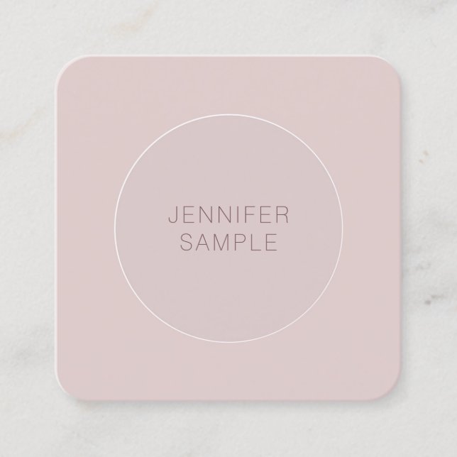 Creative Minimalist Modern Elegant Simple Template Square Business Card (Front)