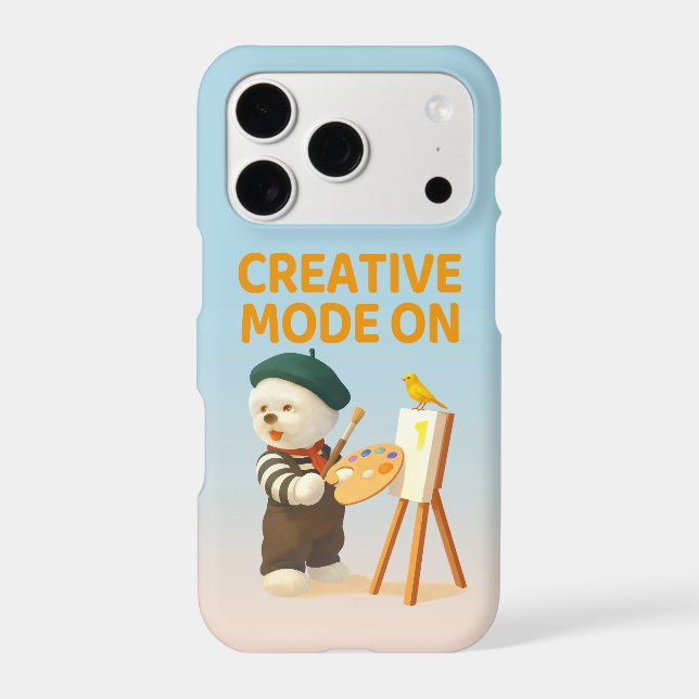 Creative Mode On: Painter Bichon Dog Artist Art (Back)