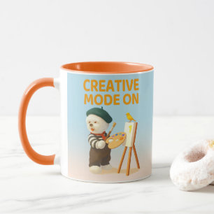 Creative Mode On: Painter Bichon Dog Artist Art Mug