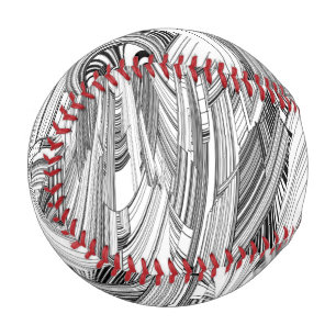Creative Modern Art Black and White Baseball