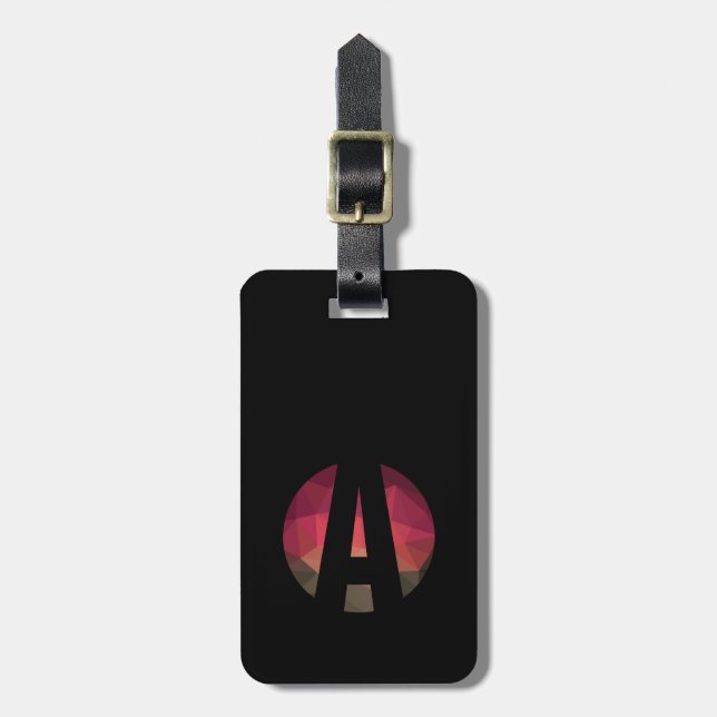 Creative modern dark colours design luggage tag (Front Vertical)