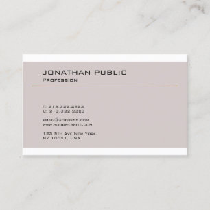 Creative Modern Design Sleek Plain Professional Business Card
