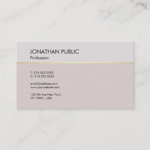 Creative Modern Design Sleek Plain Professional Business Card