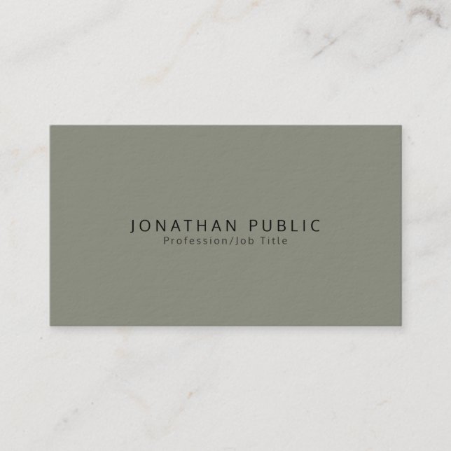 Creative Modern Elegant Premium Thick Luxury Business Card (Front)