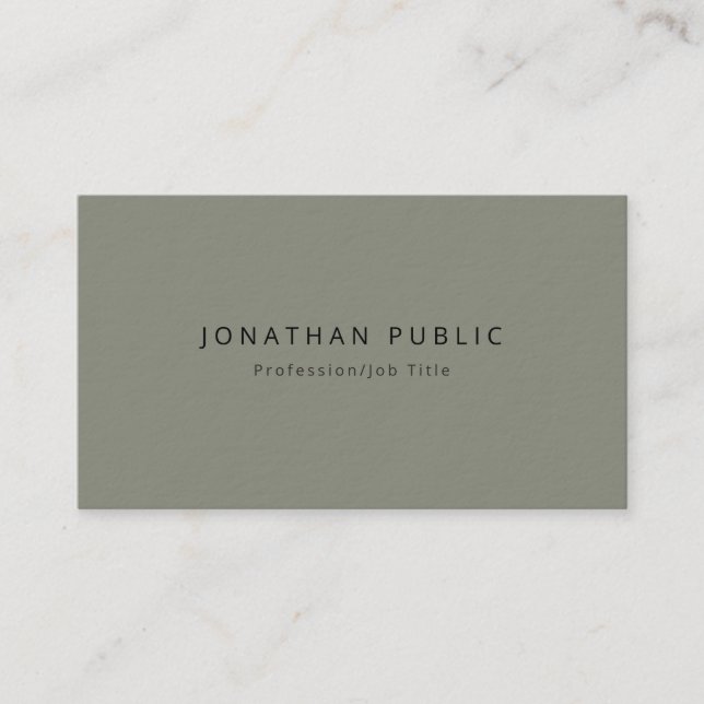Creative Modern Elegant Premium Thick Luxury Top Business Card (Front)
