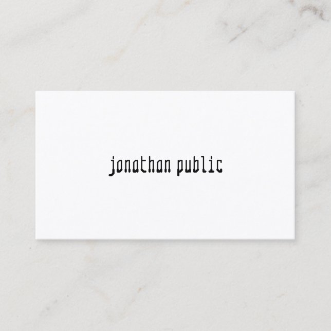 Creative Modern Elegant Professional Simple Plain Business Card (Front)