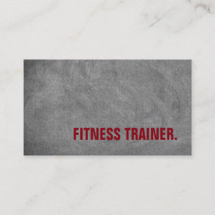 Creative Modern Fitness Trainer Sport Chalkboard Business Card