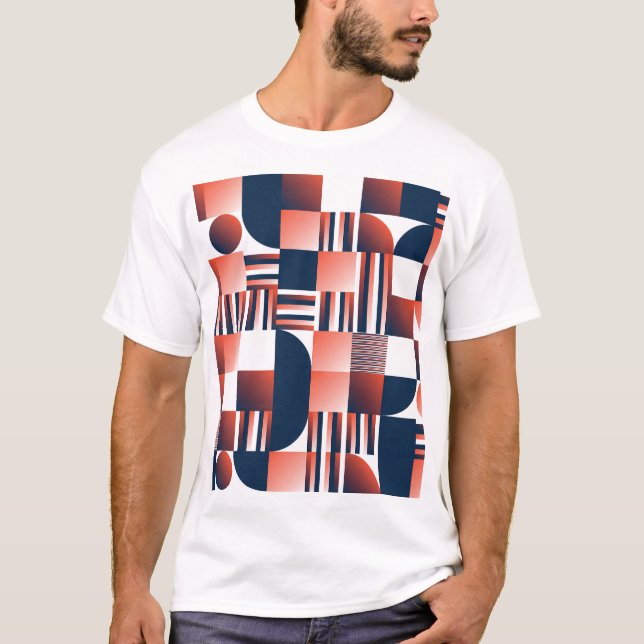 Creative Modern Geometrical Seamless Pattern T-Shirt (Front)