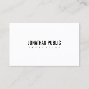 Creative Modern Minimalist Professional B&W Plain Business Card