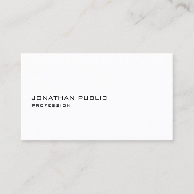 Creative Modern Minimalist Professional Sleek Cool Business Card (Front)