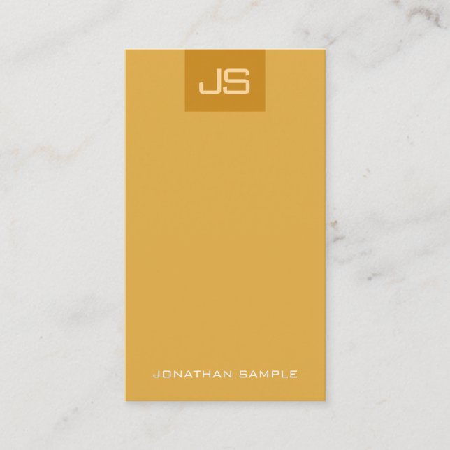 Creative Modern Monogram Vertical Trendy Template Business Card (Front)