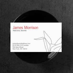 Creative Modern Origami Crane  Business Card