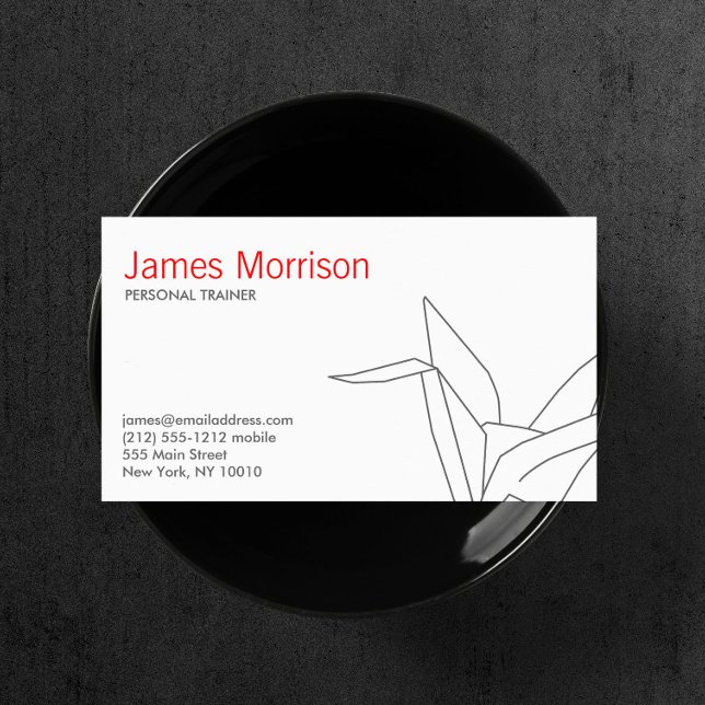 Creative Modern Origami Crane  Business Card (Creator Uploaded)