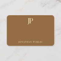Creative Modern Plain Gold Monogram Text Trendy