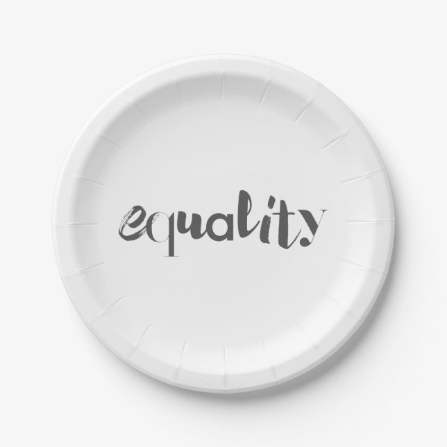 Creative, modern, playful, cool design of Equality Paper Plate (Front)
