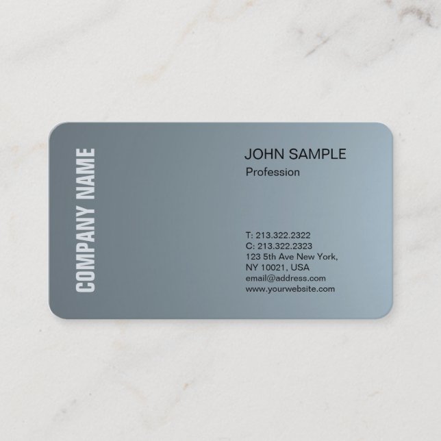 Creative Modern Professional Design Elegant Plain Business Card (Front)