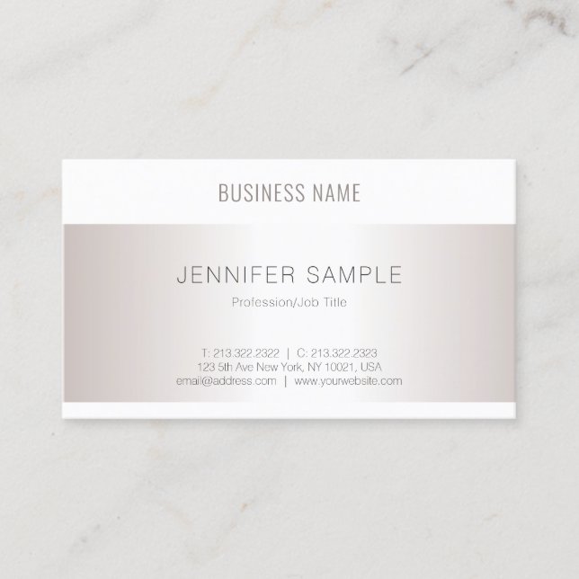 Creative Modern Simple Design Elegant Minimalist Business Card (Front)
