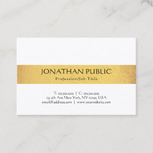 Creative Modern Simple Design Gold Look Trendy Business Card