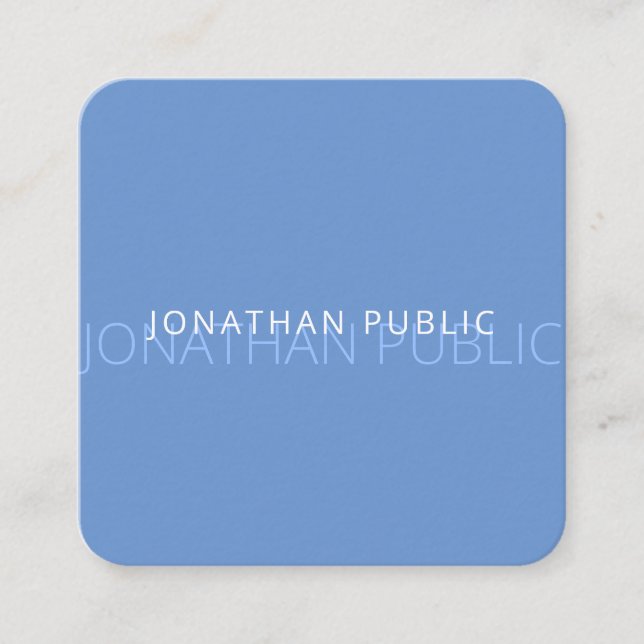 Creative Modern Simple Professional Template Square Business Card (Front)