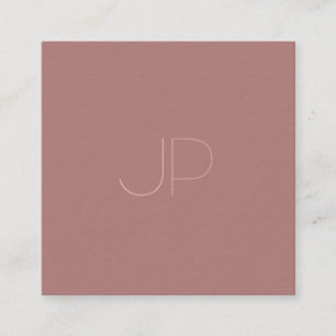 Creative Modern Trendy Design Monogram Template Square Business Card