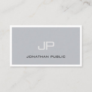 Creative Monogram Cool Plain Trendy Professional Business Card