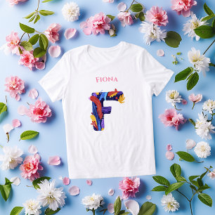 Creative Monogram - Letter F   Vibrant Birthday  Tri-Blend Shirt