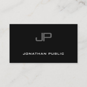 Creative Monogram Modern Trendy Minimalistic Plain Business Card