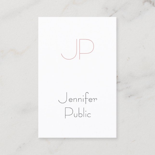 Creative Monogram Sleek Luxury Design Trendy Business Card (Front)