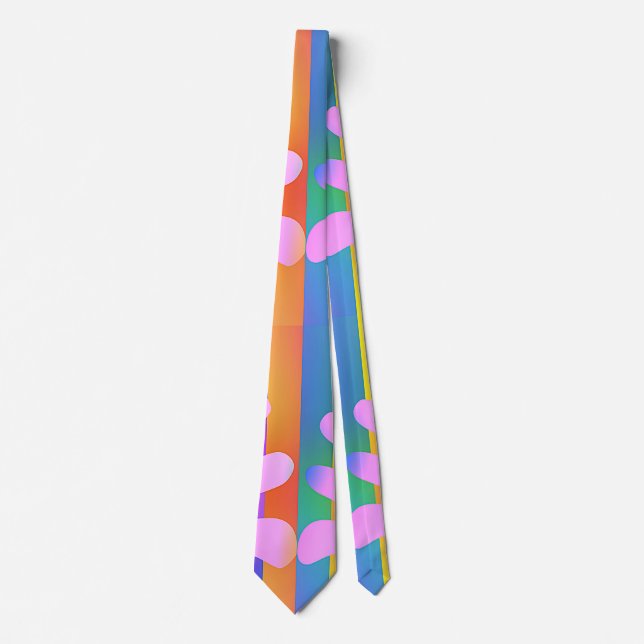 Creative Multicolor Design Tie (Front)