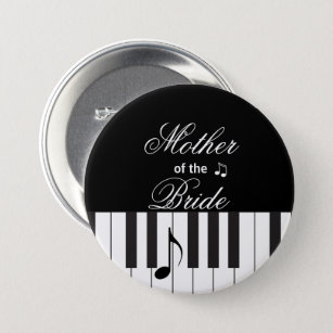 Creative Musicians Piano Keys Wedding 7.5 Cm Round Badge