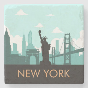 Creative New York Skyline Stone Coaster