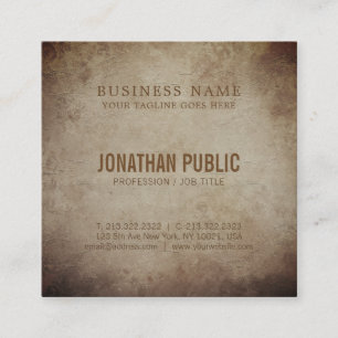 Creative Nostalgic Historical Design Vintage Plain Square Business Card
