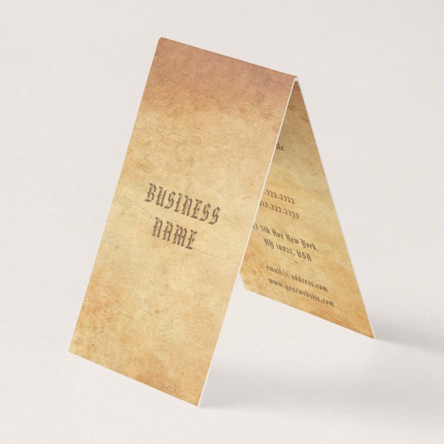 Creative Nostalgic Old Paper Look Professional Business Card (Front)
