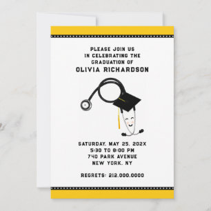 Creative Nurse Grad Party Invitation