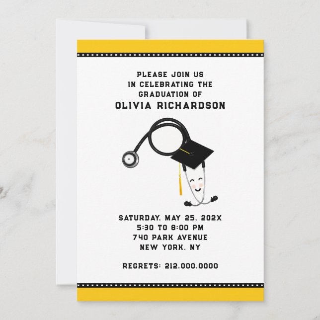 Creative Nurse Grad Party Invitation (Front)