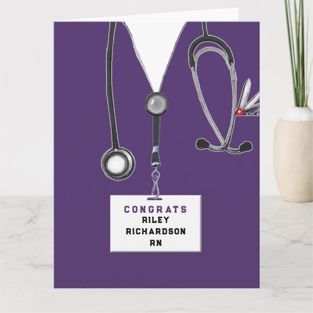 Creative Nurse Graduation Card (Front)