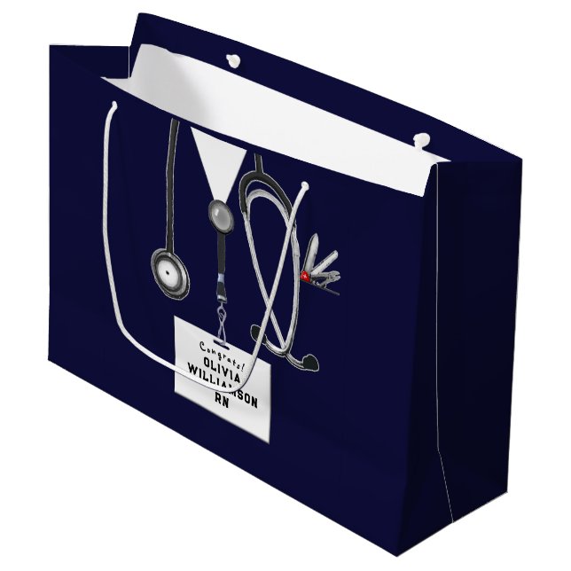 Creative Nurse Graduation Large Gift Bag (Front Angled)