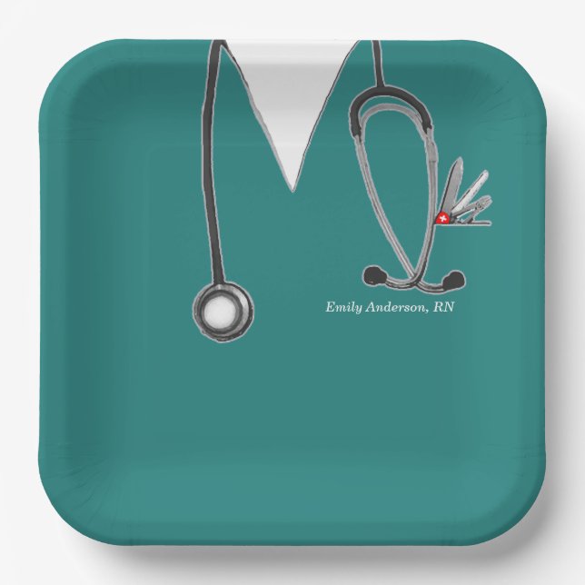 Creative Nurse Party Paper Plate (Front)