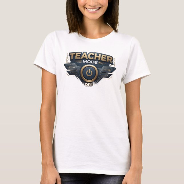 Creative Orange TEACH MODE OFF Wearable Art T-Shirt (Front)