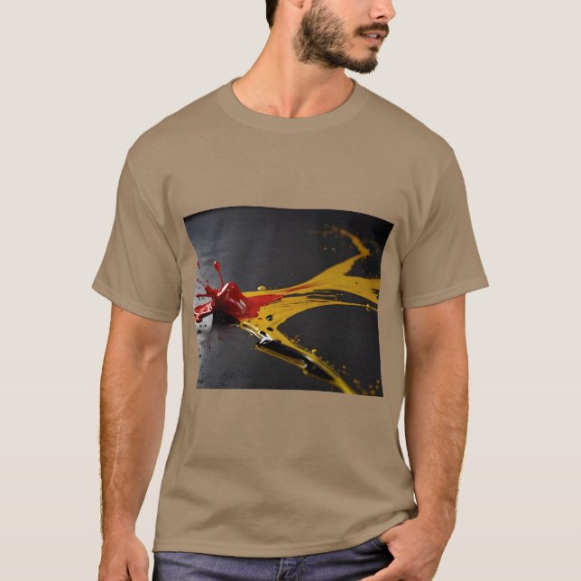 Creative Paint Splash Art T-Shirt (Front)