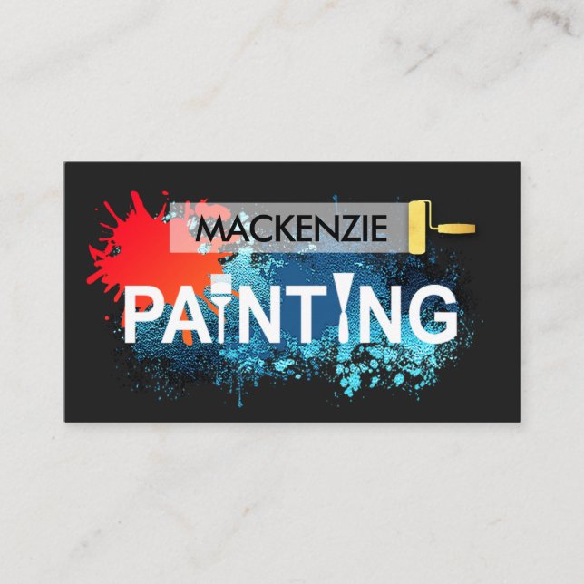 Creative Painting Signage Painter Service Business Card (Front)
