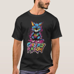 Creative Paws Urban Artistry with Cats T-Shirt