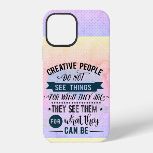 Creative People Quote Word Art iPhone 12 Case