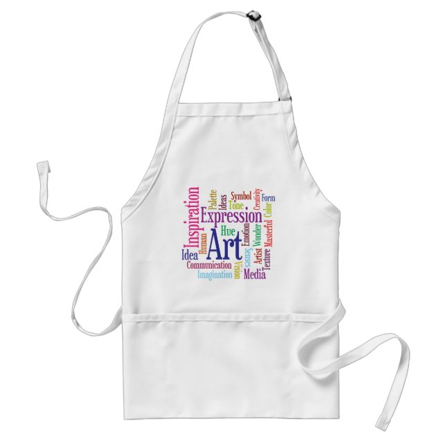 Creative Person's Art and Inspiration Word Cloud Standard Apron (Front)