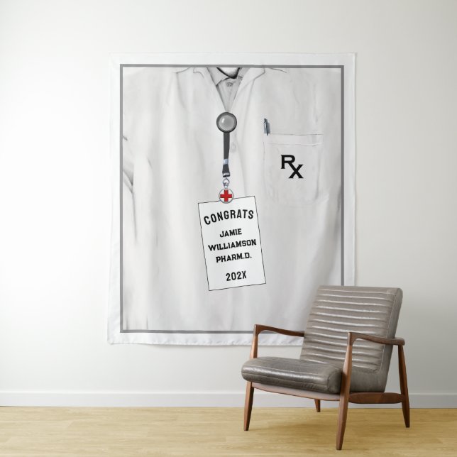 Creative Pharmacy School Graduation Congrats Tapestry (In Situ)